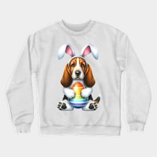 Easter Basset Hound Dog Crewneck Sweatshirt